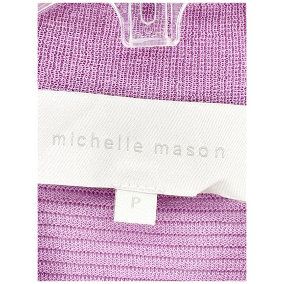 Michelle Mason Long Sleeve Twist Sweater in Lilac Sz SP - Picture 7 of 10